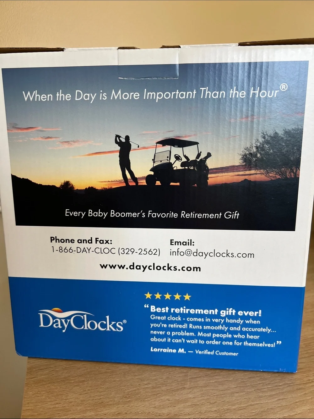 DayClock Day of the Week Wall Clock NIB